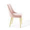 Modway Viscount Modern Accent Performance Velvet Dining Chair, Pink