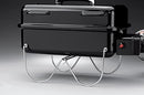 Weber Go-Anywhere Gas Barbeque Grill | Portable Gas BBQ Grill | Table Top Camping Barbeque with Lid | Porcelain-Enamelled Bowl | Small & Lightweight Deep Dish Outdoor Stove - Ivory (1125004)