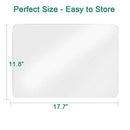 Greengoal Clear Placemats Washable Non-Slip Heat-Resistant, Transparent Mats for Dining Table, Office Desk, Shelves, and Kitchen Counter Cover. (4pcs)