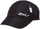 2XU Unisex Adult Run Cap - Lightweight & Breathable - Black - One Size