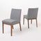 Christopher Knight Home Kwame Fabric/Walnut Finish Dining Chairs, 2-Pcs Set, Dark Grey