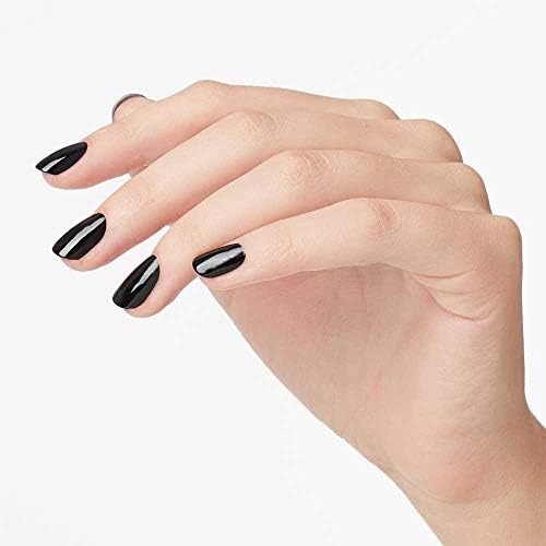 OPI Nail Lacquer, Up to 7 Days of Wear, Chip Resistant and Fast Drying Nail Polish, Black Onyx, 15ml