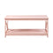 Convenience Concepts Oxford Coffee Table with Shelf, Blush Pink