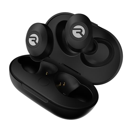 The Everyday Raycon Bluetooth Wireless Earbuds with Microphone- Stereo Sound in-Ear Bluetooth Headset True Wireless Earbuds 32 Hours Playtime (Matte Black)