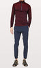 Lululemon Mens Metal Vent Tech 1/2 Zip Long Sleeve Shirt, Womens, Spicy Red/True Navy, Small