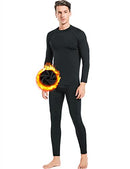 Men’s Thermal Underwear Fleece Lined Base Layer Long Johns Set Top and Bottom Winter Sports Suits