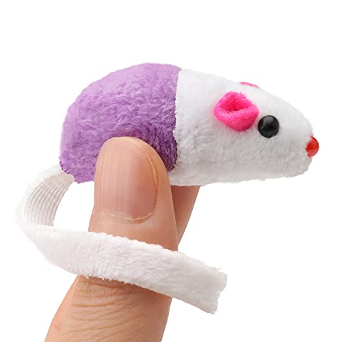 Chiwava 36 Pack 1.8 Inch Small Interactive Cat Toys Mice with Catnip Rattle Sound Mouse for Indoor Cats Kitten Play