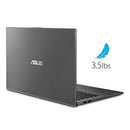 ASUS F512JA-AS34 VivoBook 15 Thin and Light Laptop, 15.6” FHD Display, Intel i3-1005G1 CPU, 8GB RAM, 128GB SSD, Backlit Keyboard, Fingerprint, Windows 10 Home in S Mode, Slate Gray