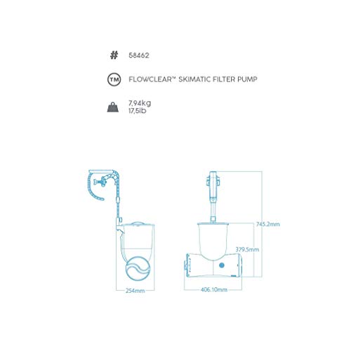 Bestway Flowclear Skimatic Filter Pump and Surface Skimmer, 680 Gallon