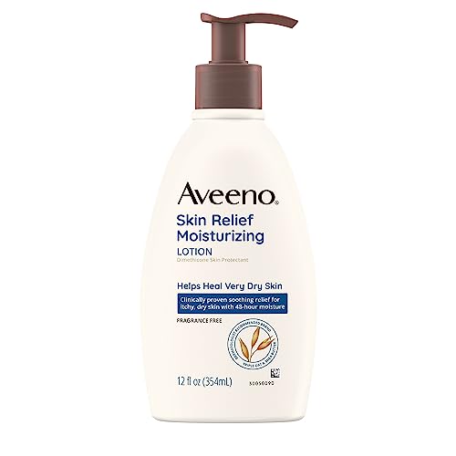 Aveeno Skin Relief Fragrance Free Body Lotion Shea Butter 72-Hour Intense Hydration Soothe Dry Itchy Sensitive Skin 354mL