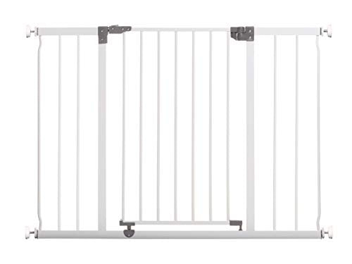 Dreambaby Liberty Extra-Wide Baby Safety Gate - with Smart Stay-Open Feature - Fits Openings 99-105.5cm Wide & 76cm Tall - White - Model F867