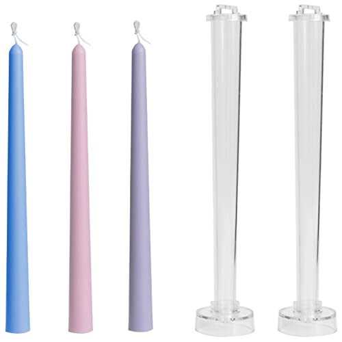 2Pack Candle 10.2 Inch Large Molds Candle Making Supplies Wedding Candle Mold Classic Dinner Candle Mold