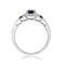 Gin & Grace Women's 14K White Gold Genuine Blue Sapphire Ring With Diamonds (Oval-Cut) Shaped (TW3319R-BS-10)