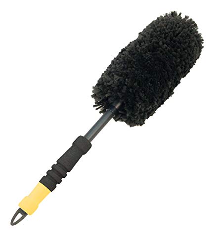 Meguiar's X1902EU Supreme Microfibre Wheel Brush, Medium, Completely Safe Wheel Cleaning, Black