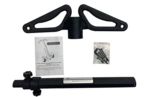 Hoveroid New improved 2022 version adjustable handlebar for Segway Ninebot MINI S, LITE, PRO, multi-function retractable 2-in-1 kit handle bar easy installation (Segway not included) (Black)