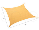 Mountview Sun Shade Sail Cloth Canopy Rectangle Outdoor Awning Cover Beige 5x5M