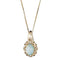 Gin and Grace 10K Yellow Gold Natural Ethiopian Opal Pendant with Diamonds for women | Ethically, authentically & organically sourced (Oval) shaped opal hand-crafted jewelry for her | Opal Necklaces for women