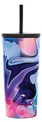Simple Modern 20oz Classic Tumbler with Straw Lid & Flip Lid - Travel Mug Gift Vacuum Insulated Coffee Beer Pint Cup - 18/8 Stainless Steel Water Bottle Pattern: Dreamcicle