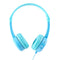 BuddyPhones Travel Kids Wired Headphones, Blue