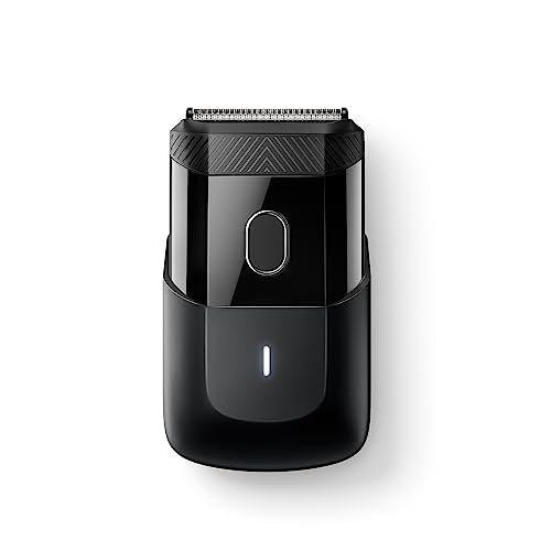 MANSCAPED™ The Handyman™ Compact Face Shaver – Portable Men’s Travel Facial Hair Groomer, USB-C Rechargeable Electric Razor, Waterproof, Cordless, Dual-Action SkinSafe™ Long-Hair Leveler & Foil Blades