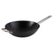 Imusa USA 14" Light Cast Iron Wok Pre-Seasoned Non-Stick with Stainless Steel Handles Cookware, Black