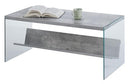 Convenience Concepts SoHo Coffee Table, Faux Birch/Glass