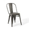 Modway EEI-3859-GME Promenade Bistro Dining Side Chair Set of 2, Gunmetal