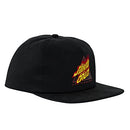 SANTA CRUZ Flamed Not A Dot Snapback Cap Mens, Black, One Size