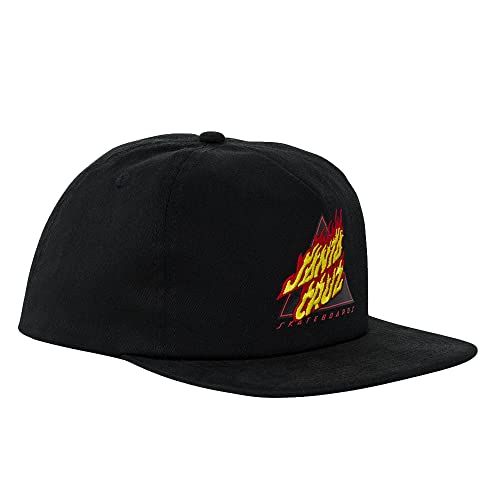 SANTA CRUZ Flamed Not A Dot Snapback Cap Mens, Black, One Size