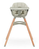 Lalo The Chair Convertible 3-in-1 Wooden High Chair for Babies and Toddlers, Baby High Chair with Dishwasher Safe Tray, Adjustable Footrest & Machine Washable Cushion, Sage