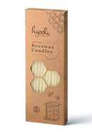 Hyoola Beeswax Skinny Taper Candles - 50 Pack - Natural Dripless Decorative Candles with Long Lasting Burn - Elegant Taper Design, Soothing Scent - 9" Tall - Handmade in The USA