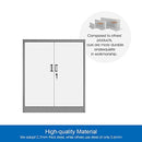 109cm Steel Filing Cabinet Lockable File Storage Cupboard Locker Office Home Stationary Dark Grey & White 109cm