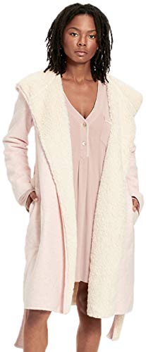 UGG Women's Portola Reversible Robe, Seashell Pink Heather, X-Small
