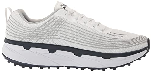 Skechers Men's Go Ultra Max Spikeless Golf Shoe, White/Gray/Blue, 9
