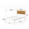 Zinus Single Bed Frame, Figari Bamboo and Metal White Bed Frame, Adjustable Headboard Height, Bedroom Furniture (FBOBH2-39)