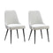 Ball & Cast Kitchen Chair Modern Upholstered Dining Chairs, Desk Chair Side Chair with Metal Legs, Ivory Set of 2