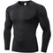Men's Compression Shirts Longs Sleeve Workout Gym T-Shirt Running Tops Cool Dry Sports Base Layer Athletic Undershirts, Black*3, Large