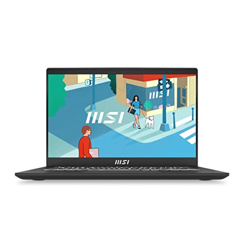 MSI Modern 14 C13M-642AU 14 Inch FHD IPS-Level 60Hz Intel i3-1315U UHD Graphics 8GB DDR4 RAM 512GB SSD Win 11 Home Business and Productivity Laptop, Classic Black