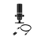HyperX DuoCast - RGB USB Condenser Microphone for PC, PS5, PS4, Mac. Cardioid, Omnidirectional, Pop Filter, GAI Control, Gaming, Streaming, Podcasts, Twitch, YouTube, Discord, Black