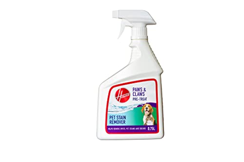 Hoover Paws & Claws Stain Remover Spray, Easy Removal of Tough Soils, Eliminate Stubborn Pet Stains, 0.75 Litre