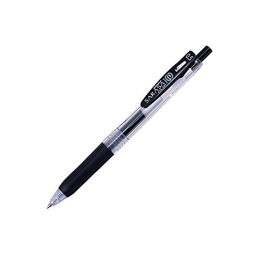 Zebra P-JJ15-BK5 Sarasa Clip Gel Ballpoint Pen, 0.5, Black, 5 Pieces