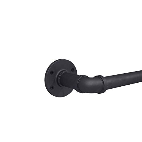 Industrial Curtain Rod, 144-168 Inch, Curtain Rods, Black Curtain Rod, Outdoor Curtain Rod, Rustic Curtain Rod, Room Divider Curtain Rod, Black