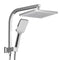 Cefito 8'' Rain Shower Head Set Handheld Square High Pressure Bathroom Chrome