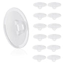 Prasacco 50 Pieces Self Adhesive Ceiling Hooks, Heavy Duty Wall Hooks Clear Small Plastic Hooks No Drilling Transparent Round Sticky Hooks for Livingroom Hanging Suspended Decoration Hold 20mm