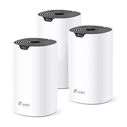 TP-Link Deco Whole Home Mesh WiFi System– Up to 5,500 Sq.ft. Coverage, WiFi Router/Extender Replacement, Gigabit Ports,Seamless Roaming, Parental Controls, Compatible with Alexa(Deco S4 3-Pack)