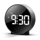 AMIR Digital Alarm Clock, LED Electronic Clock, Small Desk Clock with 2 Alarms, Snooze, Dimmable Alarm Days Set 12/24H Display, Bedside Clock for Home (Battery/Adapter not Included) - Black