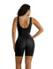 SHAPERX Women's Shaping Mid-Thigh Bodysuit Tummy Control Shapewear Seamless Sculpting Body Shaper, Black, Small-Medium