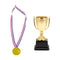 BESPORTBLE Gold Trophy Cups Award Medals: Plastic Trophies Winner Medals Golden Award Trophy Cup and Honor Medal for Winning Prizes Competitions Ceremony Appreciation Gift