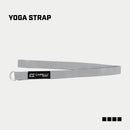 Capelli Sport Yoga Strap Stretch, Fitness and Exercise Stretch Strap with Steel D-Rings, Grey, 6.5 ft