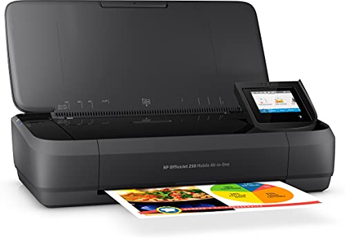 HP Officejet 250 Mobile Multifunction Printer (Printer Scanner, Copier, WLAN, HP ePrint, WiFi Direct, USB, 4800 x 1200 dpi) Black